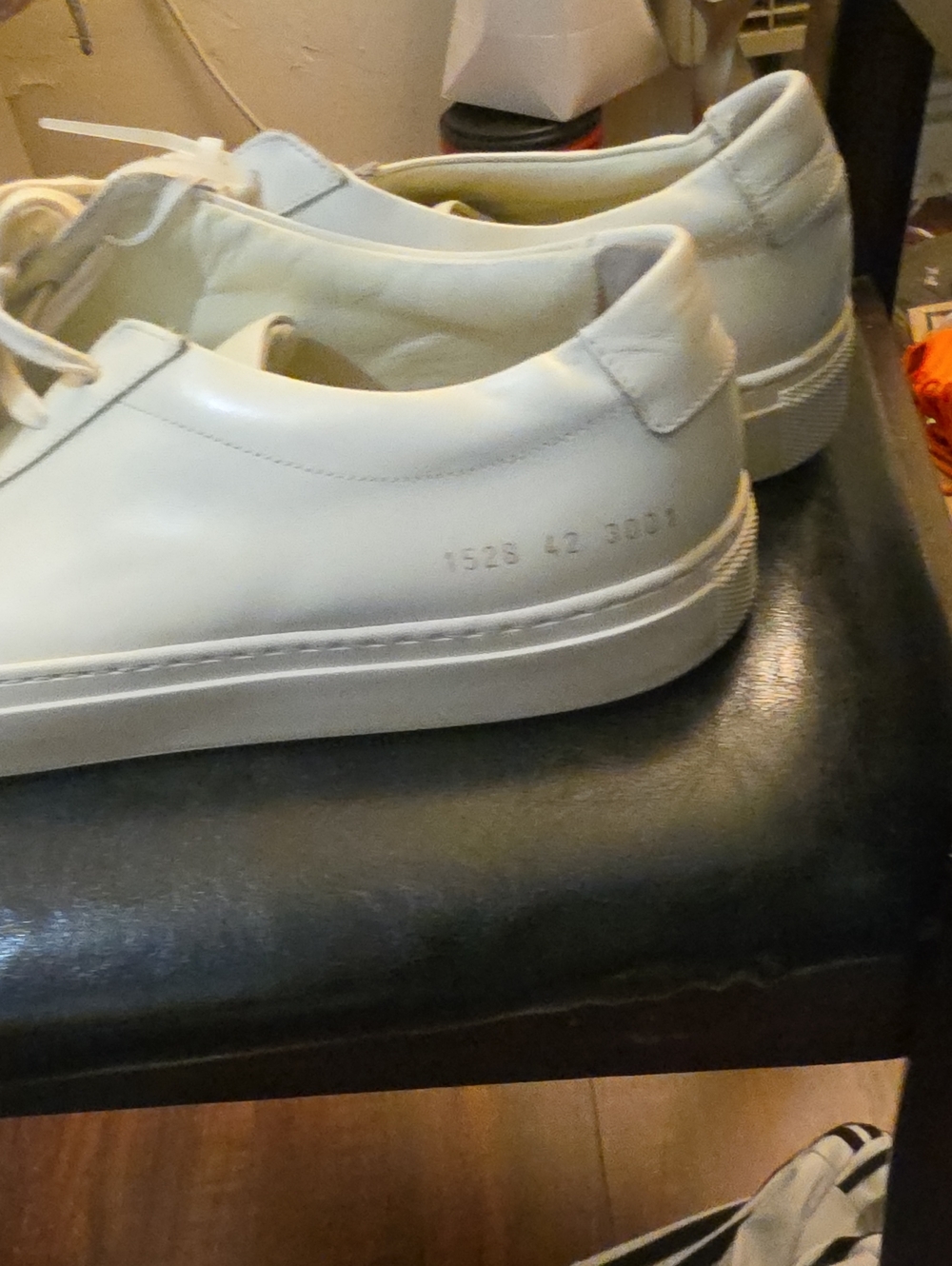 Common Projects Men's Cream Low-Top Leather Sneakers